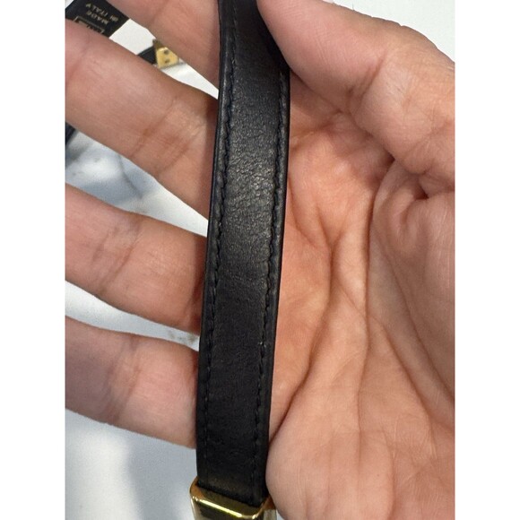 Vtg Gianni Versace leather Belt Silver & Gold Medusa Face buckle Size 80/32 main image 4